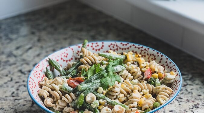 Summer time Pasta Salad with Creamy Herb Dressing (Prepared in 20 Minutes) • Kath Eats
