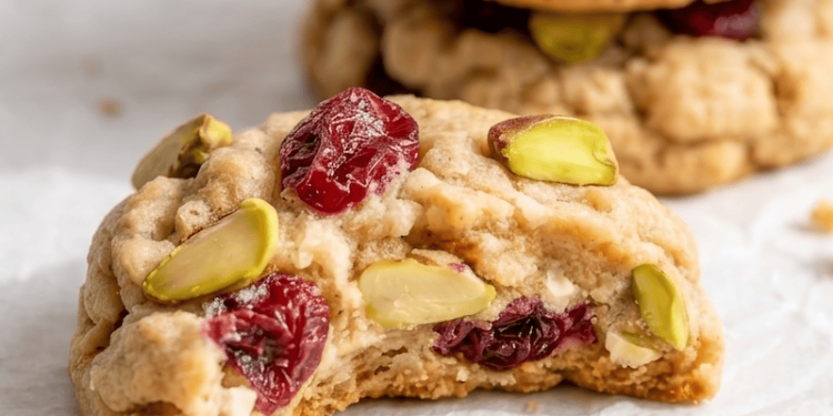Pistachio Cranberry Almond Flour Cookies