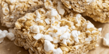 No-Bake Candy n’ Salty Popcorn Bars [gluten-free + vegan option]