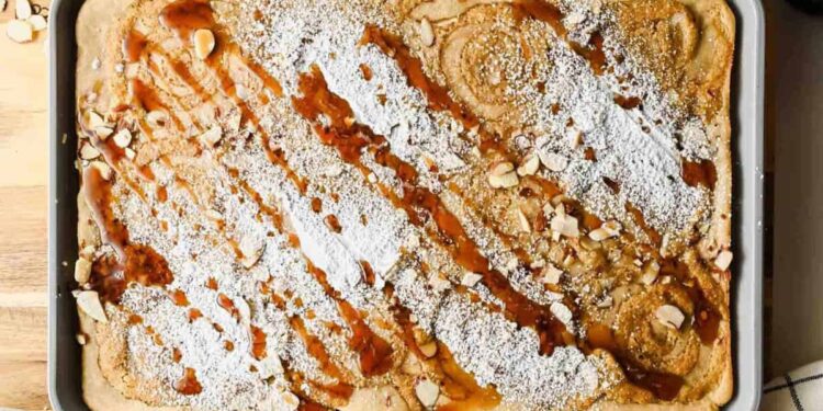 Sheet Pan Almond Croissant Pancakes (Straightforward Brunch!)