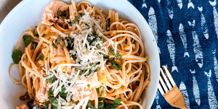 Linguine with Tuna, Lemon Butter, and Mint • Kath Eats