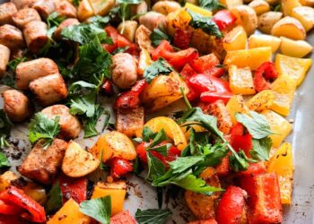Sheet Pan Sausage, Peppers & Potatoes • Kath Eats